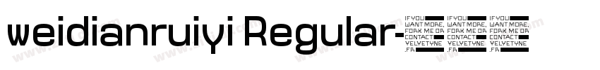 weidianruiyi Regular字体转换